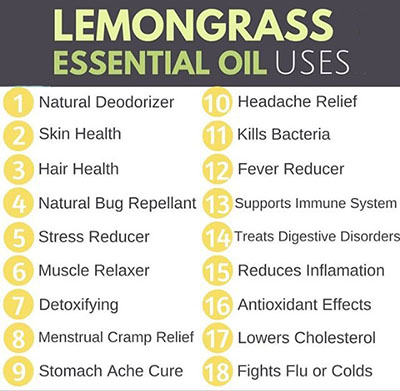uses for lemongrass essential oil